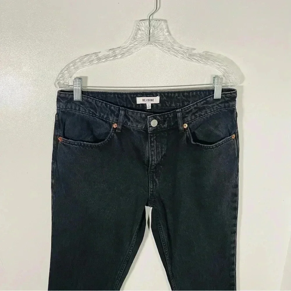 NWT ReDone 70s Low Rise Straight Leg Jeans Black